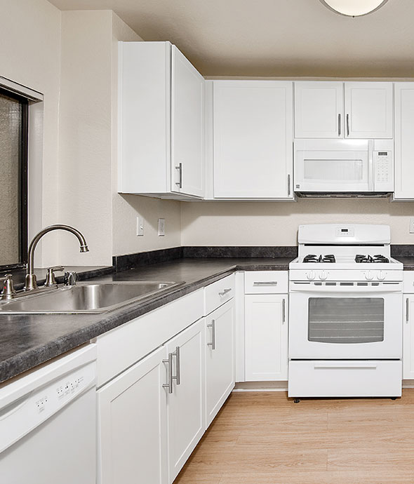 IMT Summerset Village - kitchen with oven, sink, dishwasher and ample cabinet space